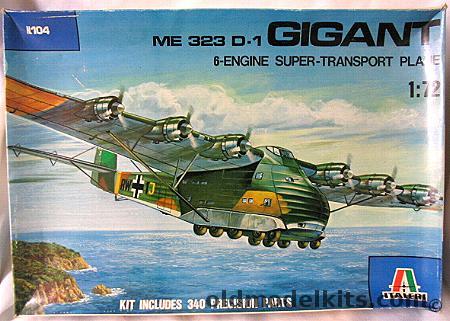 Italeri 1/72 Messerschmitt Me-323 D-1 Gigant 6 Engine Transport, 104 plastic model kit